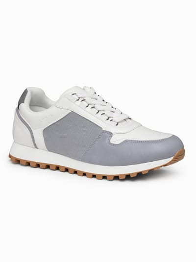 OMBRE Schoenen - Veters - Effen Wit / Lichtgrijs 40