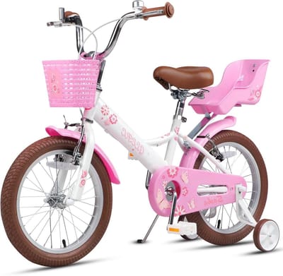 Kinderfiets Meisjes - Loopfiets - Buiten Spelen - Inclusief Mand Poppenzitje - 16 Inch - Meerkleurig