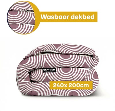 Dekbed-Discounter - Fresh and Co Dekbed Zonder Overtrek 240 x 200 cm - Wasbaar dekbed - Wasbaar op 40 graden - Verkoelend dekbed - Layered Rainbows
