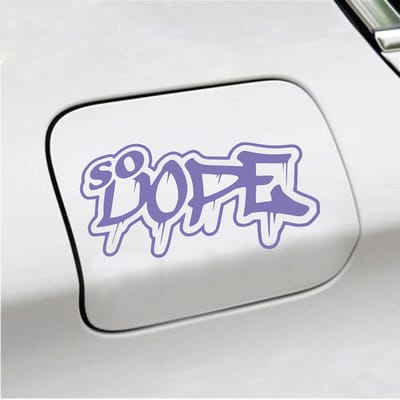 Bumpersticker - So Dope - 8,2 X 15 - Paars