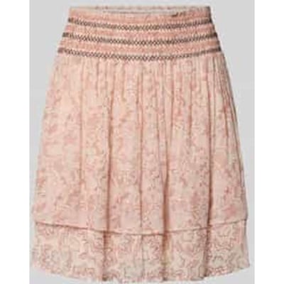 Uitlopende mini-rok met all-over motief model 'C_VESIANA'