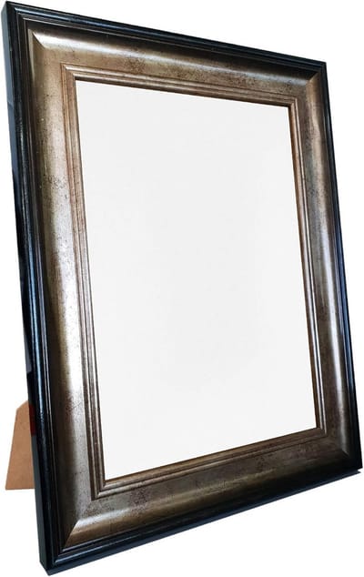 Zwarte Vintage Fotolijst 14x11 Inch Scandinavisch Design met Goud Accent