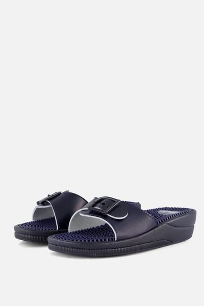 Scholl Slippers New Massage PVC Vrouwen - Marineblauw