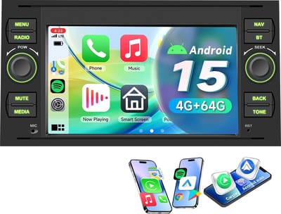 ESSGOO Autoradio voor Ford Transit MK7, Focus MK2, Fiesta MK5, C-Max, S- Max - Android 15 4+64GB- Apple Carplay & Android Auto - 7'' Touchscreen