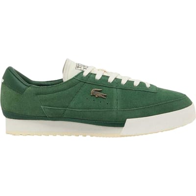 Lacoste Heren Aura Retro Leren Sneakers (Groen/Wit)