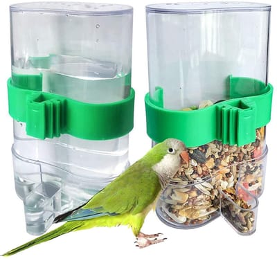 Allecto - Automatische waterdispenser - Voederdispenser - Ideaal voor vogels - Compact formaat - Geschikt voor parkieten en papegaaien