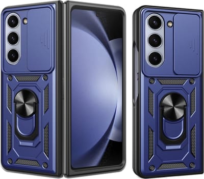 Hoesje geschikt voor Samsung Galaxy Z Fold 6 - Techsuit Camshield Back Cover - Blauw