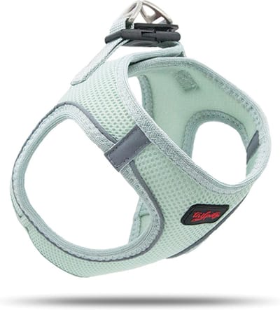 Tailpetz - Air-Mesh Harness - Hondenharnas - Hondentuig - Hondentuigje Kleine Hond - Y Tuig Hond - Harnas Hond - Anti Trek Tuig Hond - Reflecterend - Maat 3XS - Moon