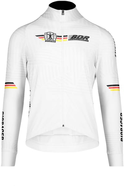 BIORACER Official German Cycling - Icon Tempest Fietsvest Winter - Heren - Wit - Team Germany - Winddicht&Isolerend - Maat M