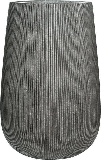 Pottery Pots - Plantenbak Patt high S - Ø29cm x H43cm - Indoor en Outdoor - Dark Grey (vert. ridg)