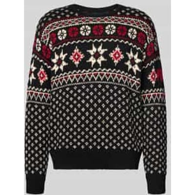 Gebreide pullover in all-over look met ronde hals