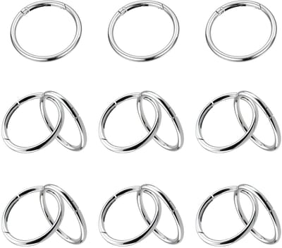 Dailygoods- Sleutelringen 15 Stuks - Robuuste Karabijnhaken - Zinklegering - Tas-accessoires - Voor Bevestigen van Sleutelhangers - Lichtgewicht en Slijtvast - Karabijnhaak