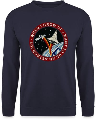 NASA When I grow Up I Want to Be An Astronaut Sweater Heren