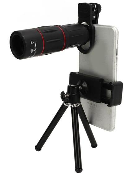 Allecto - Telelens voor Smartphone - Telefoto en Macro Lens - Statief inbegrepen - Geschikt voor fotografie - Fisheye effect - Ideaal voor reisfoto...