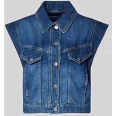 Jeansgilet met borstzakken
