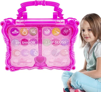 Make-up Speelset - Cosmetica Kinderen - Feestjes Rollenspel - Echt Wasbaar - 19 x 19 x 7 cm - Paars