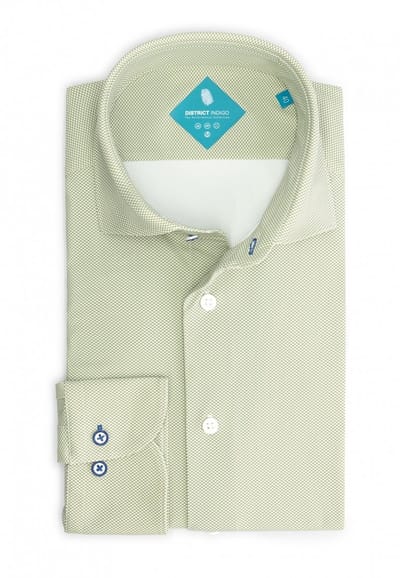 District Indigo Performance Overhemd Print Green (7.21.025.750 - 374)