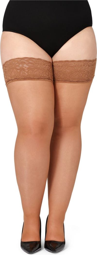 Bellivalini Dames Hold-Up Kousen - 20 Denier - licht glanzend - elastisch - Polyamide - BLV-GI-1126 - Brons - 3XL