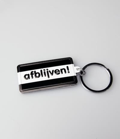 Sleutelhanger Black&White "Afblijven!"