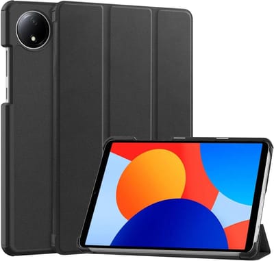 Tablet Hoes Geschikt voor Xiaomi Redmi Pad SE 8.7 | Book Case met Standaard | Kunstlederen Beschermhoes | Tri-fold | Zwart