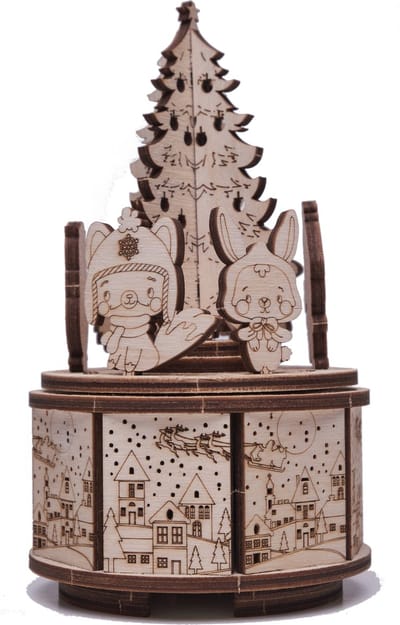 Wood Trick Christmas Dance - Houten Modelbouw - Muziekdoos