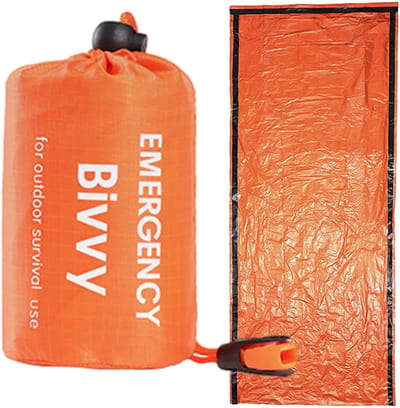 Nood Slaapzak - Survival Deken - Buiten Overleven - Drielaagse Warmte Technologie - 210 cm x 90 cm - Oranje