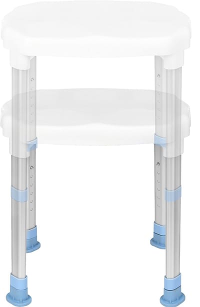 ACXIN Verstelbare Aluminium Douchekruk – Douchestoel & Badzitje – Anti‑Slip Wit Tot 150 kg