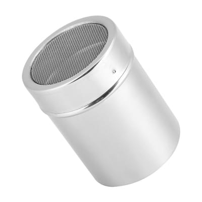 Allecto - Rvs Poeder Suiker Shaker - Chocolade Shaker - Creatieve tool voor kunstkoffie - Compact formaat - 16 stuks mallen - Perfect voor koffie e..
