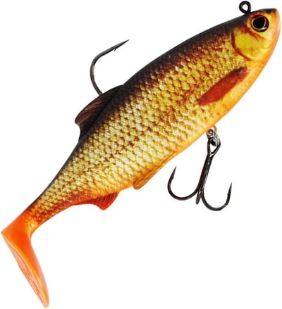 Kunstaas Shadtail - Zacht plastic - Vissen op roofvis - Realistische ogen - 18 cm 113g - Meerkleurig