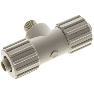 15x9mm En G1/4'' PP T-Vormige Knelfitting Met Buitendraad 10 Bar PVC En PA