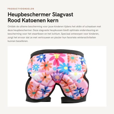 Dailygoods- Heupbeschermer Schokbestendig - Kids Heupbescherming - Verstelbaar - EVA Kussen - Polyurethaan - 36 x 26 cm