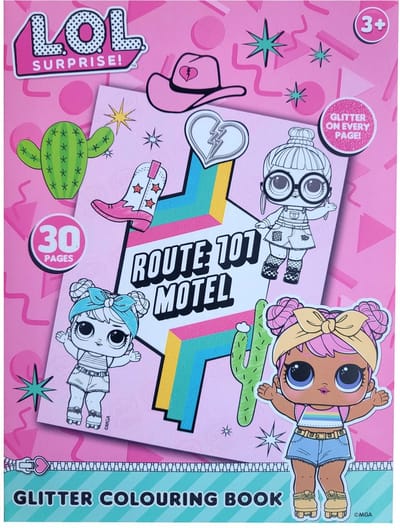 L.O.L. Suprise! - Glitter kleurboek - 30 pagina's - dikker wit papier - knutselen - creatief - kado