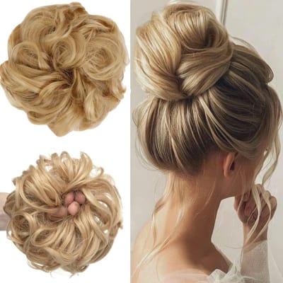 Grote Haarstuk met Elastische Band van 20 cm voor Krullende Updo en Ponytail Haarextensions voor Vrouwen en Meisjes