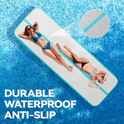 Airtrack - Inflatable Gymnastics Mat - PVC - 10 cm Hoog - Inclusief Elektrische Pomp - Voor Kinderen en Volwassenen