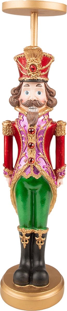 Clayre & Eef Kandelaar Notenkraker 11x10x42 cm Groen Rood Kunststof
