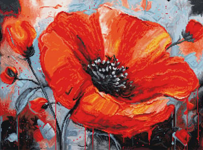 Borduurpakket Luca-S - The Passion of Poppies - De Passie van Klaprozen - B7045