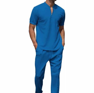 Zomer Set Blauw Heren - Shirt en lange Broek - Outfit - Vakantie