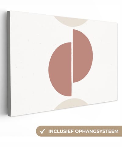 Canvas schilderij 30x20 cm - Wanddecoratie Pastel - Minimalisme - Design - Muurdecoratie woonkamer - Slaapkamer decoratie - Kamer accessoires - Schilderijen op canvas