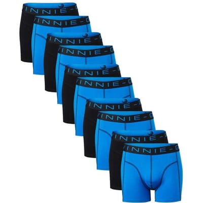 Vinnie-G Boxershorts - 10 stuks - Black / Blue - Maat M - Heren Onderbroeken - Geen irritante Labels - Katoen heren ondergoed