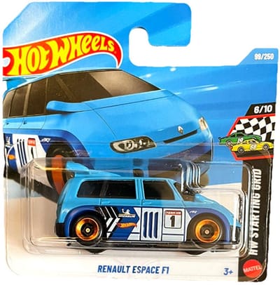 HOT WHEELS RENAULT ESPACE F1 BLUE 99/250 HW STARTING GRID 6/10 SHORT CARD 1:64 2026