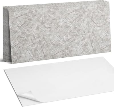 Coloray Plaktegels - Betonachtige textuur Wandtegel Zelfklevend - 60 cm x 30 cm - Grijs Plaktegels - 6 stuks - Rechthoek PVC Tegels - Plaktegels Keuken - Zelfklevende Vloertegels Badkamer - Vinyl Tegels Zelfklevend - Zelfklevende Wandtegels
