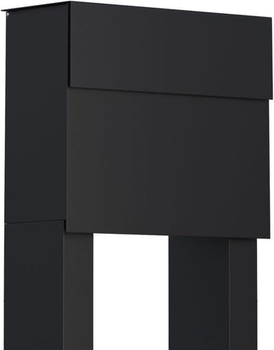 Staande brievenbus - Design brievenbus - Post ontvangen - Weerbestendig slot - 120 cm hoogte - Mat zwart