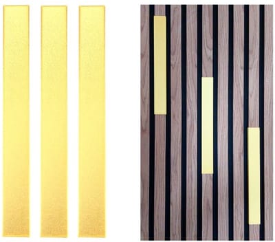 Akoestisch wandpaneel decostrip - Akupanel decoratie - akoestische panelen accessoires - akoestische wanddecoratie - lattenwand - decoratiestrip 24.5 cm - set van 3 stuks