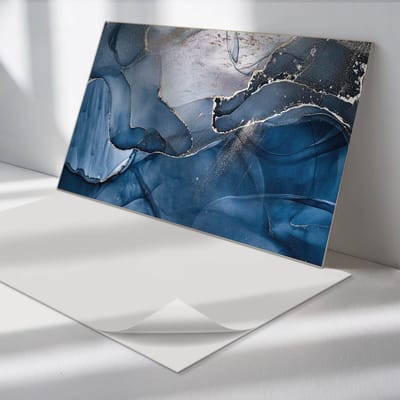 Wallfluent Vinyl Wandpaneel - Abstract golvend patroon Wandpaneel PVC - 100 cm x 50 cm - Marine Vinyl Wandpaneel - Set van 1 - Rechthoekig Wandbekleding Vinyl - Texturen Wandpaneel - Zelfklevend Wandpaneel - Wandpaneel Keuken en Badkamer