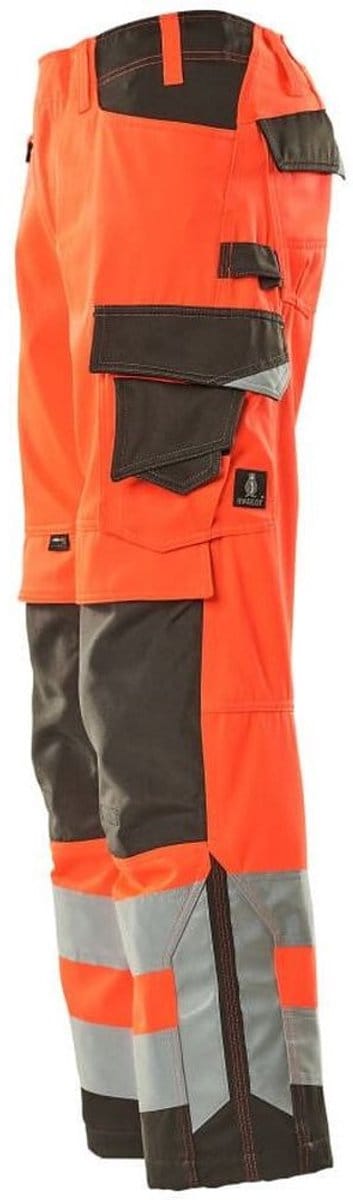 Mascot Safe Supreme Broek met kniezakken 15579-860 - hi-vis rood/donkerantraciet - C52 - 82
