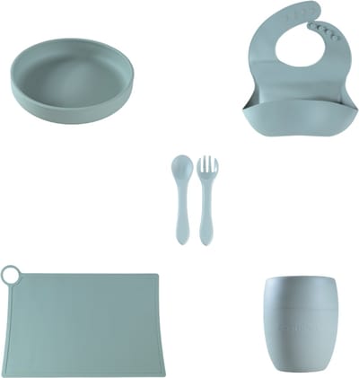 Sproudsy Serviesset Serene - Kinderservies - Kraamcadeau - Baby - 5-delig - Vintage Green