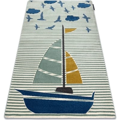 Kleden Rugsx Tapijt PETIT SAIL Boot , ZEILBOOT groen 180x270 cm