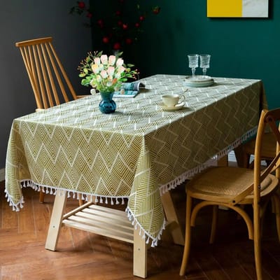 Rechthoekig tafelkleed Koffietafels Doek Waterdicht Bureaus Cover Voor Keuken Eettafel Bruiloft Thuis Kamer Decor 60x60cm geel