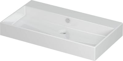 INK® Unlimited wastafel porselein zonder kraangat 80x45x11cm, glans wit