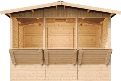 Timbela M150A - Houten marktkraam - 6 m² -263x336xH232 cm